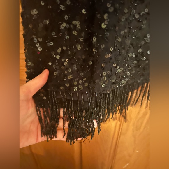 Tularosa Bellini Sequin Black and Silver Women's Dress Black Burst - Picture 9 of 9